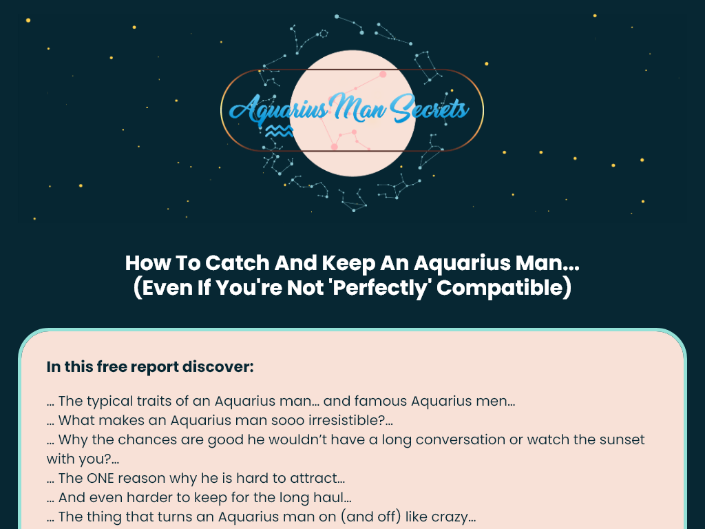 AQUARIUS MAN SECRETS REVIEW | MY 7 DAY EXPERIENCE EXPOSED