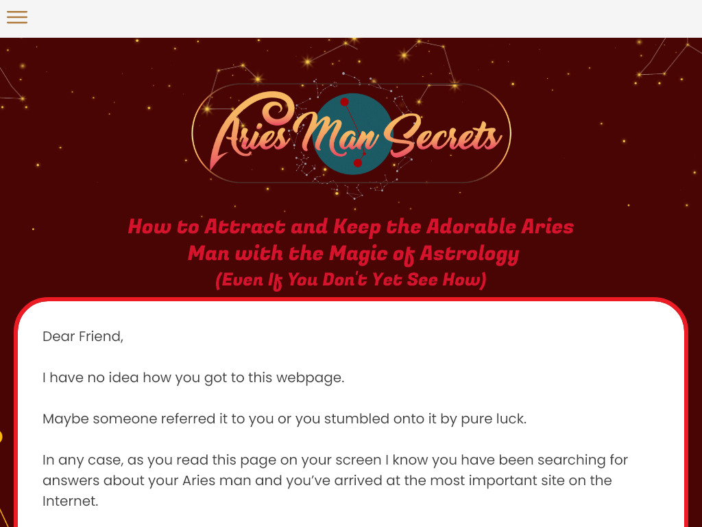 ARIES MAN SECRETS REVIEW : I TESTED IT FOR 48 HOURS STRAIGHT