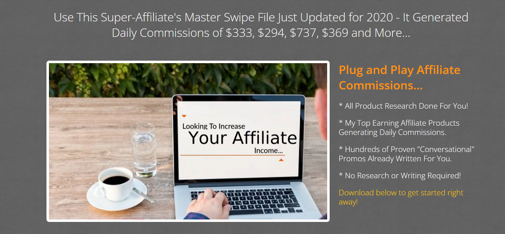 AFFILIATE MARKETING MASTER SWIPE FILE REVIEW : THE CHANGE VISIBLE AFTER 1 HOUR