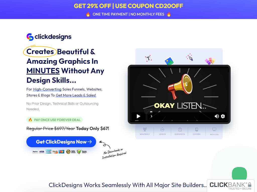 CLICKDESIGNS REVIEW : MY 30 DAY HONESTY CHALLENGE