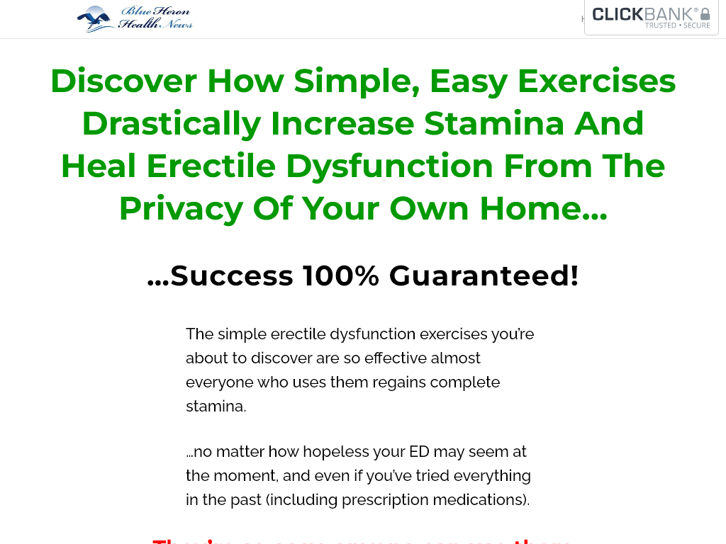 CURE ERECTILE DYSFUNCTION REVIEW – I SAW RESULTS BY DAY 4