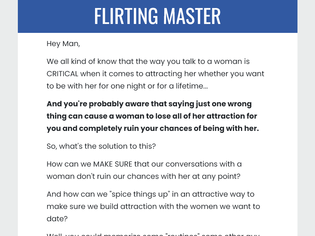 FLIRTING MASTER REVIEW | WHY EXPERTS ARE SILENT?