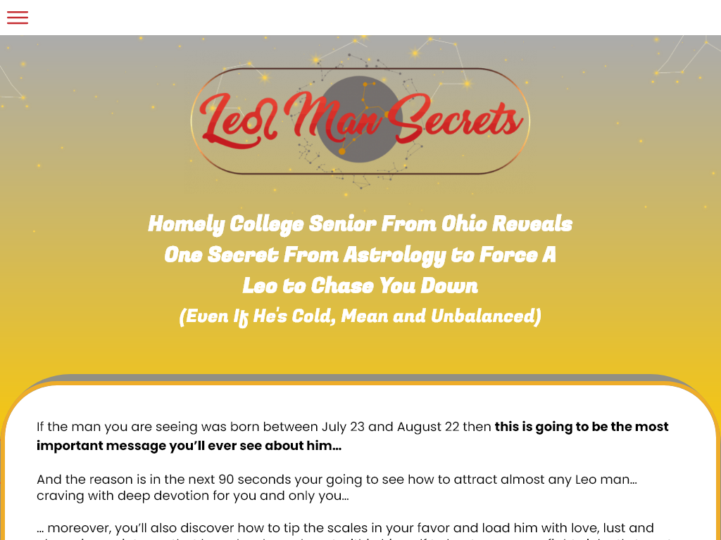 LEO MAN SECRETS REVIEW : THE REAL GAME CHANGER