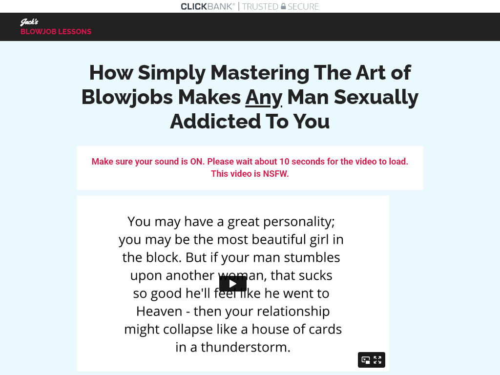 JACK’S BJ LESSONS REVIEW : I FOUND THE HACK ON DAY 1