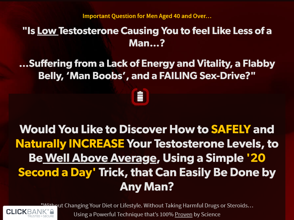 THE 20 SECOND TESTOSTERONE TRICK REVIEW | I FOUND THE ANSWER IN 5 SECONDS