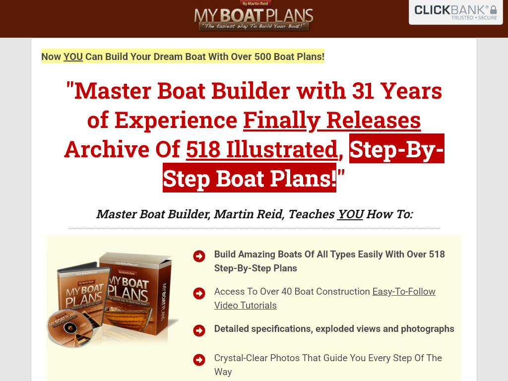 MYBOATPLANS REVIEW – WHAT I NOTICED OVER 7 DAYS!