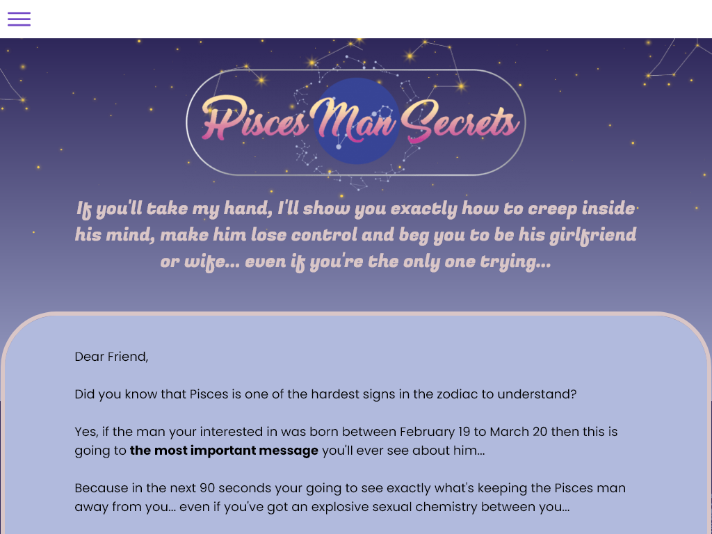 PISCES MAN SECRETS REVIEW : THE RESULTS SPEAK LOUDLY