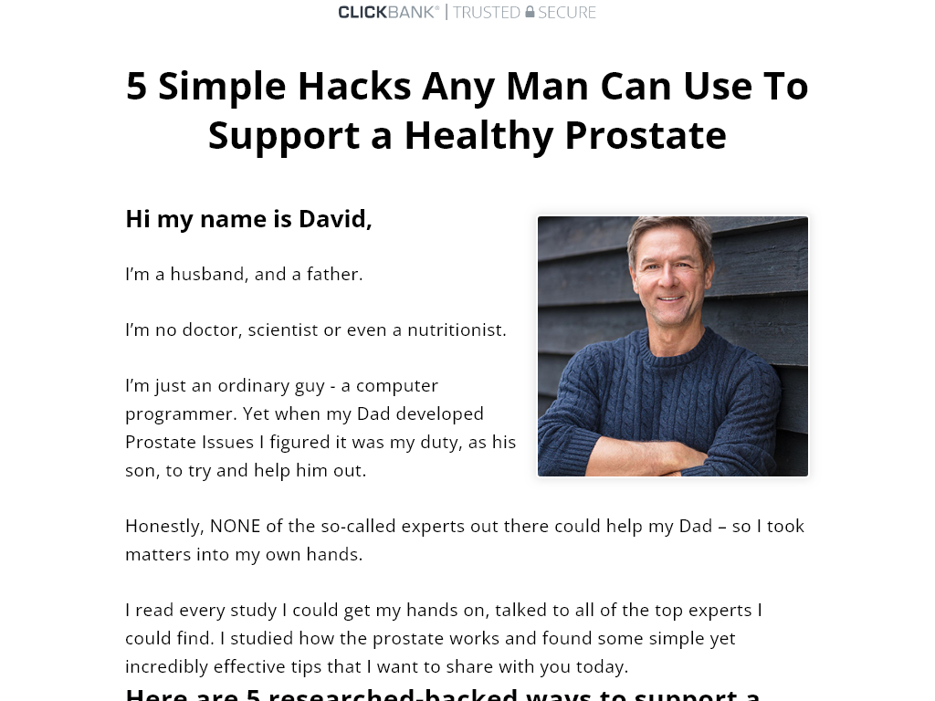 PROSTACLEAR REVIEW : MY OVERNIGHT SUCCESS STORY?
