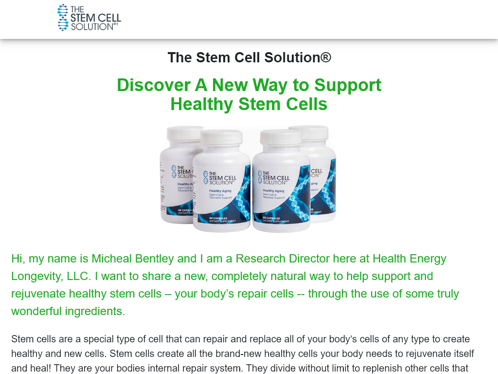 THE STEM CELL SOLUTION REVIEW : WHAT NOBODY MENTIONED