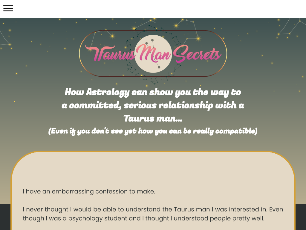 TAURUS MAN SECRETS REVIEW – I WAS WRONG ABOUT WEEK 3